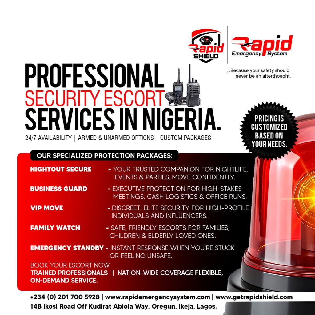 Rapid Emergency System security escort services in Lagos Nigeria